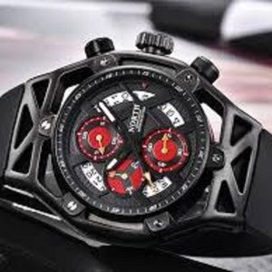 Men's North Black Luxury Chronograph Quartz Watch
